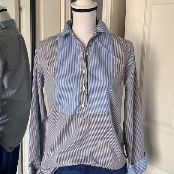 ⬇️REDUCED!! J.Crew bib popover shirt in stripe - Picture 3 of 8